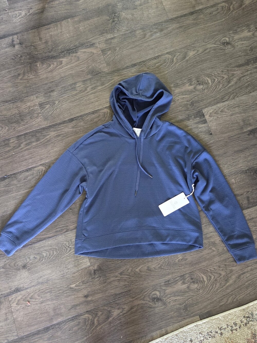 Balance Collection Blue Light Weight Cropped Hoodie Size M
